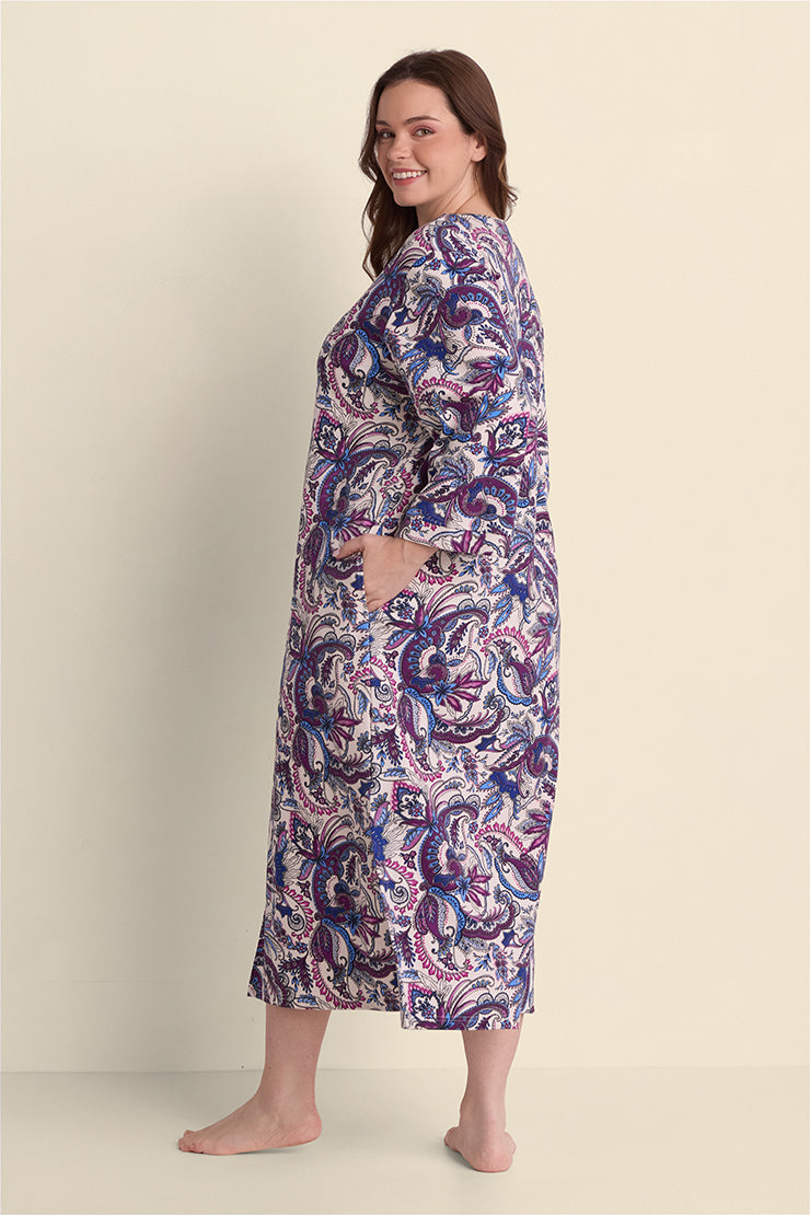 Interlock Knit Long Robe