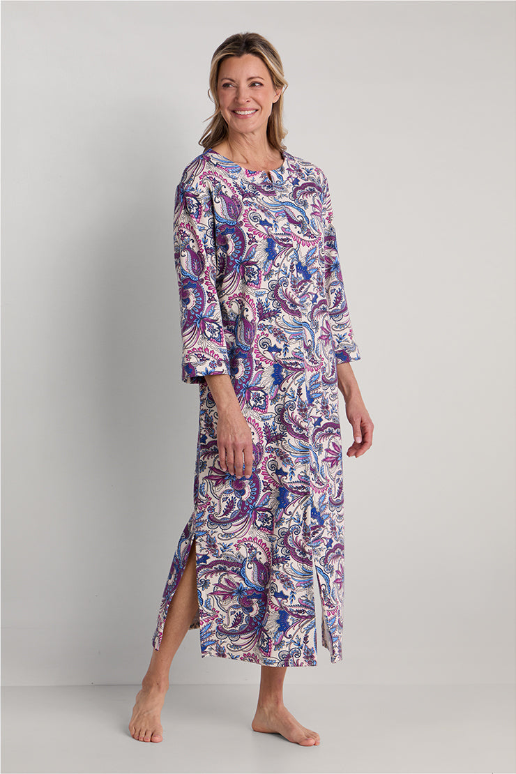 Interlock Knit Long Robe
