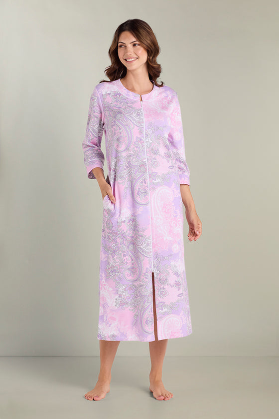 Interlock Knit Long Robe