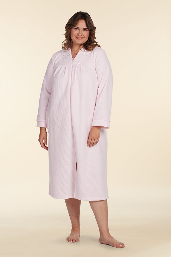 Brushed Back Terry Long Robe