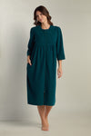 Brushed Back Terry Long Robe