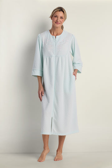 Brushed Back Terry Long Robe