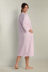 Brushed Back Satin Long Robe