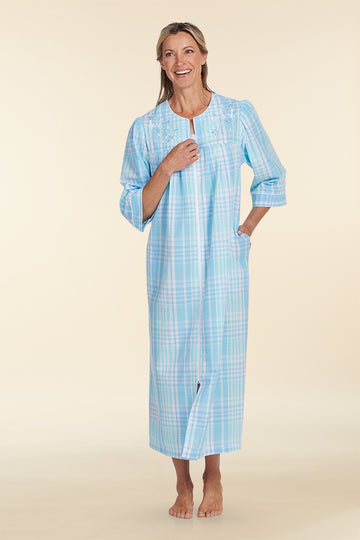 Seersucker Long Robe