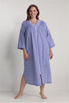 Seersucker Long Robe