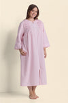 Seersucker Long Zipper Robe