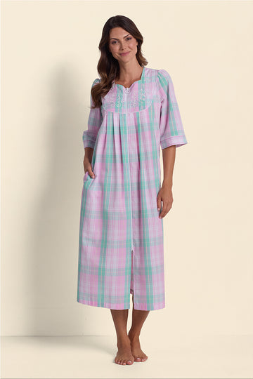 Seersucker Long Robe