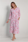 Interlock Knit 3/4 Sleeve Long Robe