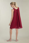 Nylon Tricot Nightgown -Sleeveless Short Gown