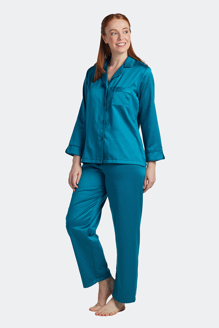 Petite brushed back satin pajamas sale