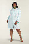 Brushed Back Terry Knit Robe - Short Robe/Long Sleeves | Clearance only