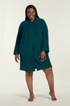 Brushed Back Terry Knit Robe - Short Robe/Long Sleeves | Clearance only