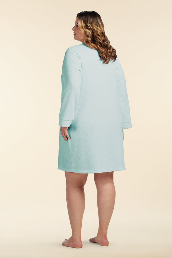 Brushed Back Terry Short Robe | Clearance only