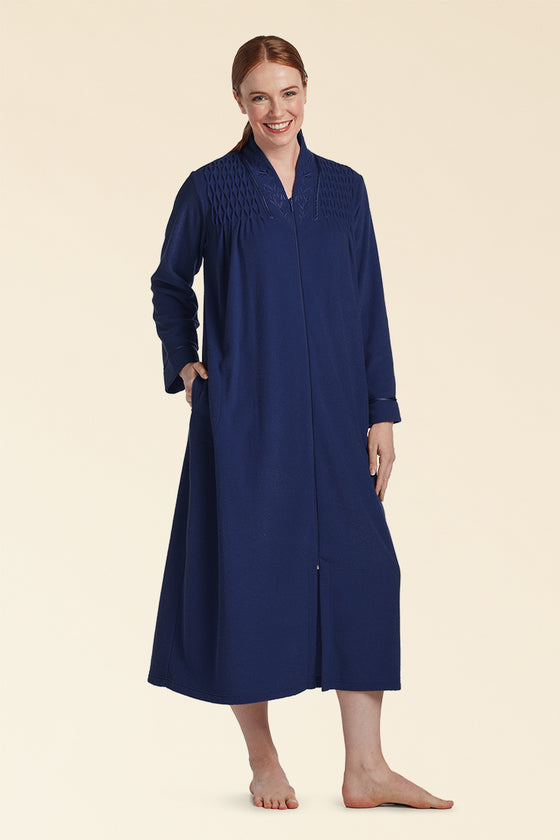 Brushed Back Terry Long Robe | Clearance only