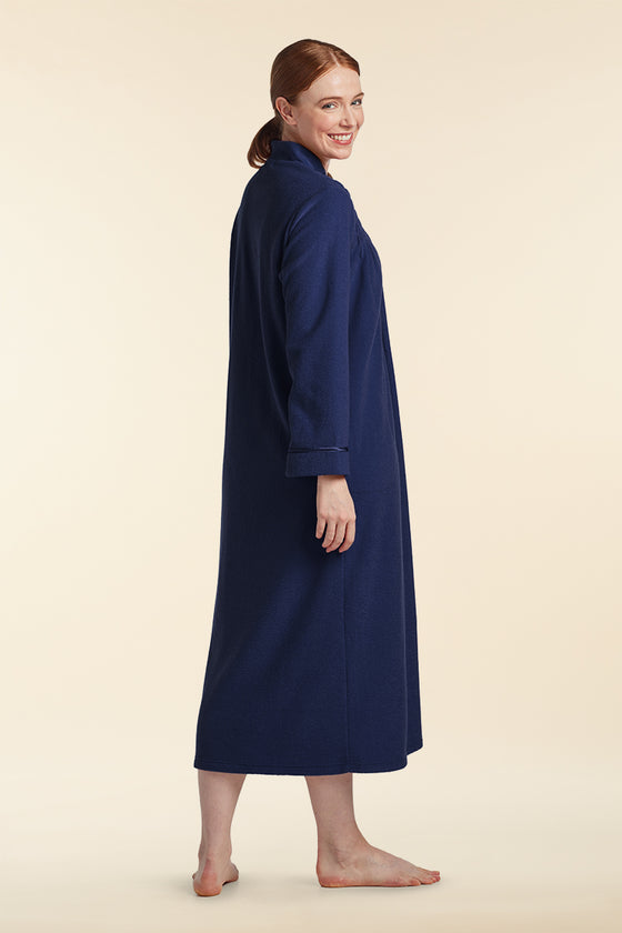 Brushed Back Terry Long Robe | Clearance only