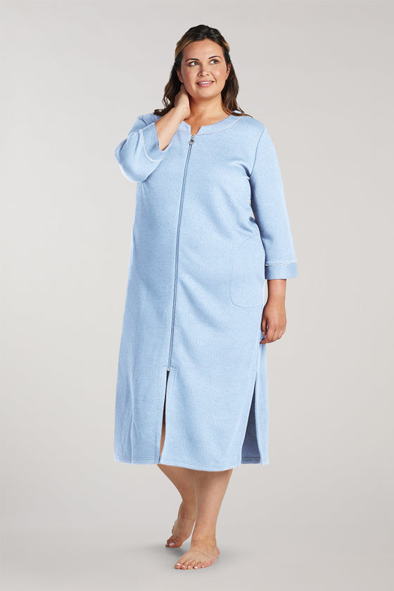 Quilt-In-Knit Long Robe