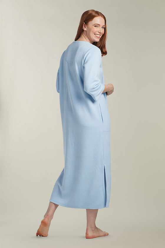 Quilt-In-Knit Long Robe