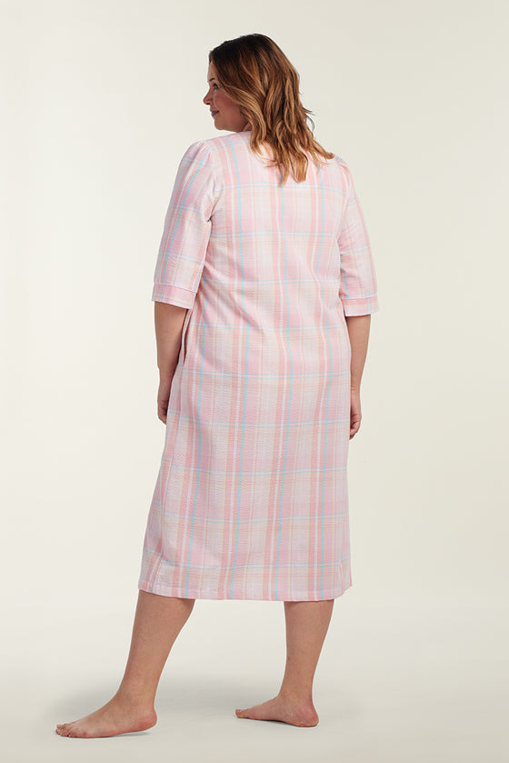 Seersucker Long Robe