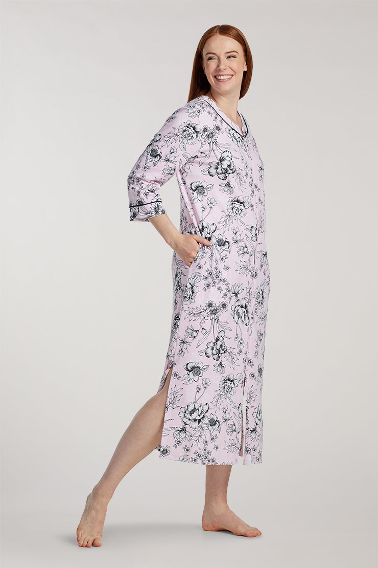 Interlock Knit Long Robe