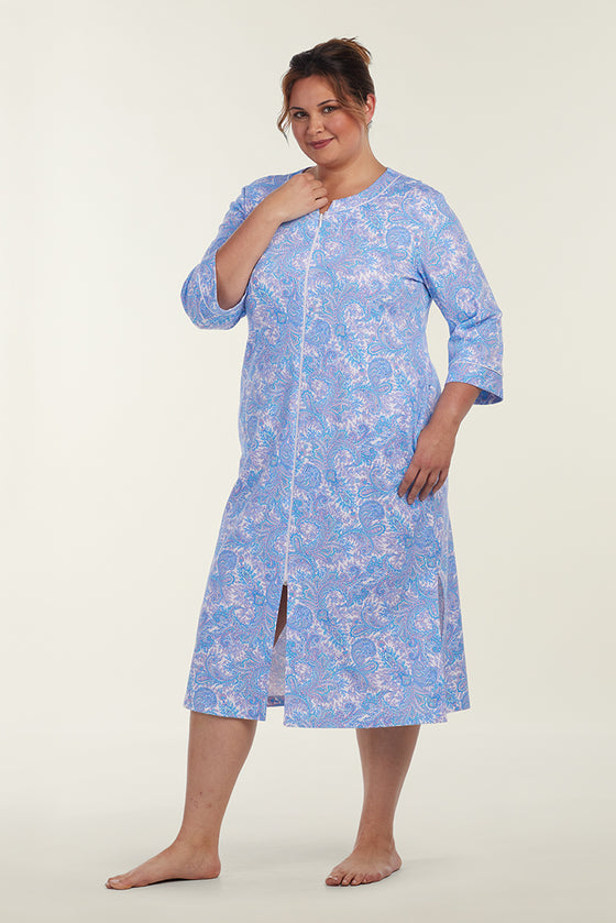 Interlock Knit Long Robe